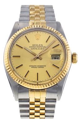 Watchfinder & Co. Rolex Preowned DateJust Oyster Perpetual Bracelet Watch in Steel/Yellow Gold
