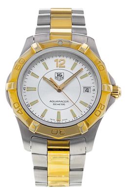 Watchfinder & Co. Tag Heuer Preowned Aquaracer Bracelet Watch in Steel/Yellow Gold