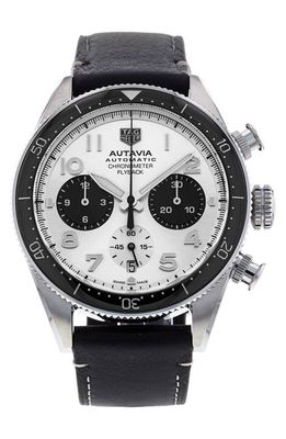 Watchfinder & Co. Tag Heuer Preowned Autavia Chronograph Leather Strap Watch