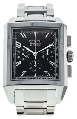 Watchfinder & Co. Zenith Preowned Port Royal Rectangle Chronograph Bracelet Watch in Steel