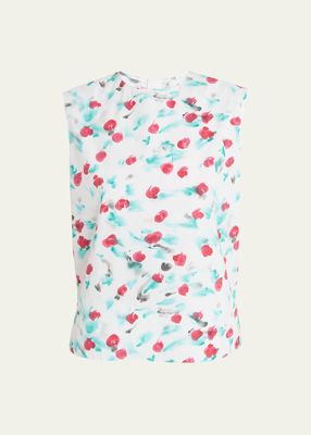 Watercolor Floral Sleeveless Top