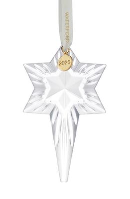 Waterford Annual Snowstar 2023 Lead Crystal Christmas Ornament in Clear