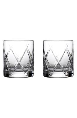 Waterford Olann Short Stories Set of 2 Double Old Fashioned Lead Crystal Glasses