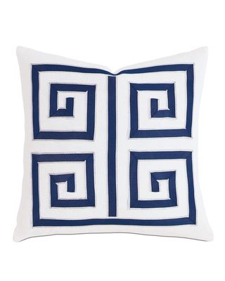 Watermill Indigo Decorative Pillow, 18"Sq.