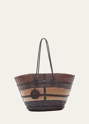 Watermill Large Cage Straw Tote Bag