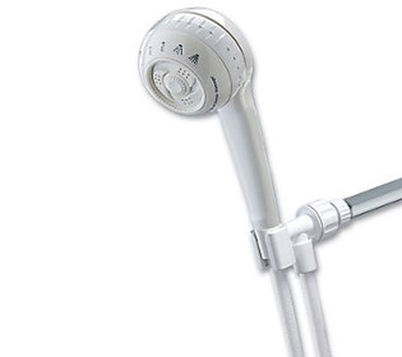 Waterpik Shower Massage Handheld 4-Mode Showerh ead, White
