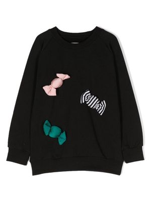 WAUW CAPOW by BANGBANG appliqué-detail organic cotton sweatshirt - Black