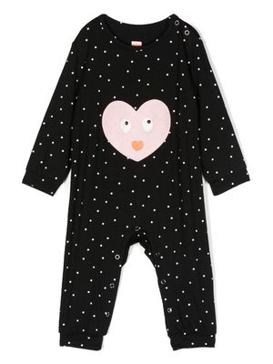 WAUW CAPOW by BANGBANG Big Hearted long-sleeved onesie - Black