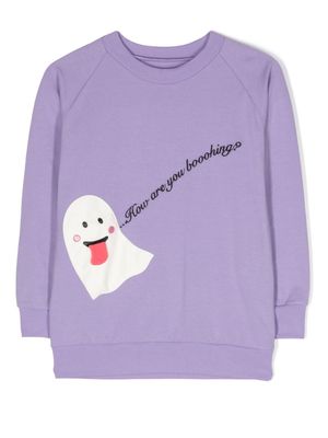 WAUW CAPOW by BANGBANG embroidered graphic-appliqué sweatshirt - Purple