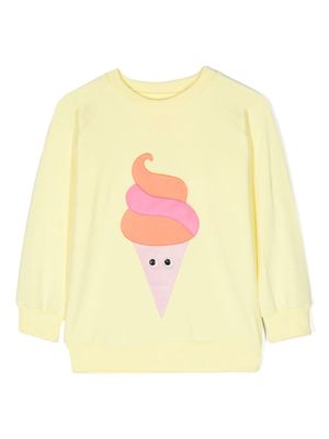 WAUW CAPOW by BANGBANG Evan Ice Cream-patch sweatshirt - Yellow