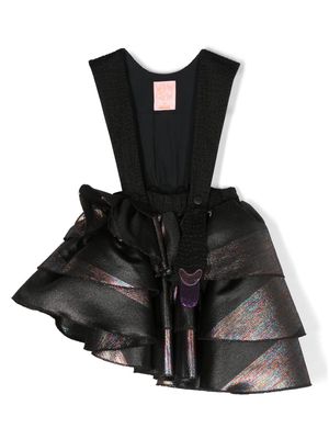 WAUW CAPOW by BANGBANG Fairytale Rainbow metallic-threading dress - Black