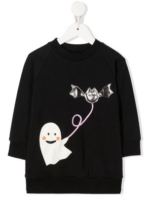 WAUW CAPOW by BANGBANG Happy Ghost sweatshirt dress - Black
