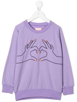 WAUW CAPOW by BANGBANG Love embroidered sweatshirt - Purple
