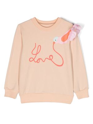 WAUW CAPOW by BANGBANG Lucia Love embroidered-motif sweatshirt - Neutrals