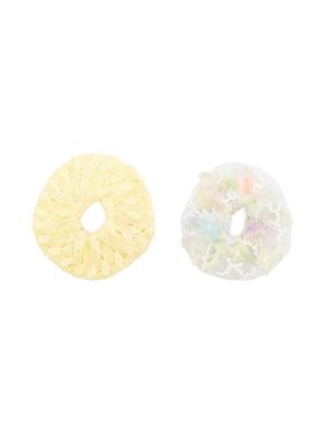 WAUW CAPOW by BANGBANG patterned scrunchie set of 2 - Yellow