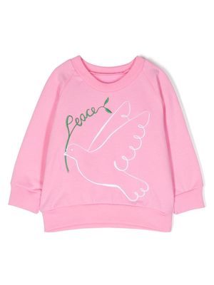 WAUW CAPOW by BANGBANG Peace Out organic cotton sweatshirt - Pink