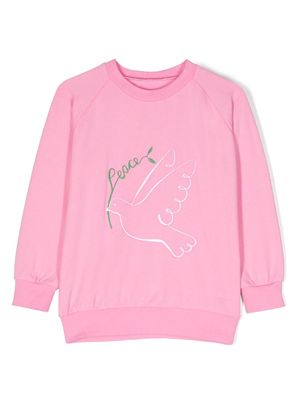 WAUW CAPOW by BANGBANG Peace Out stretch organic-cotton sweatshirt - Pink