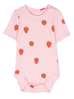 WAUW CAPOW by BANGBANG strawberry-print short-sleeved bodysuit - Pink