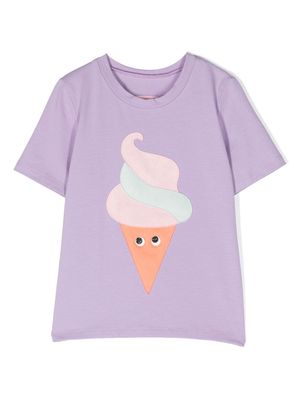 WAUW CAPOW by BANGBANG Vacay ice cream-patch T-shirt - Purple