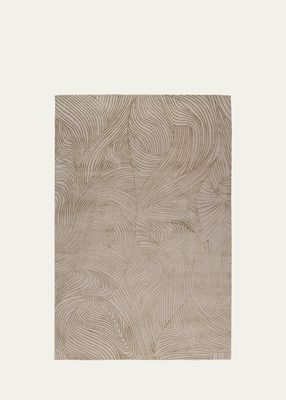 Waves Honey Hand-Knotted Rug, 8' x 10'