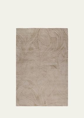 Waves Honey Hand-Knotted Rug, 9' x 12'