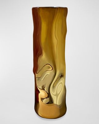 Wavy Mirrored Vase