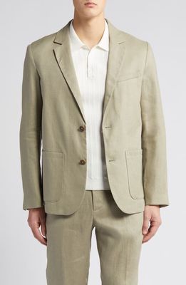 Wax London Fintry Linen Blazer in Pale Khaki 