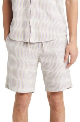 Wax London Organic Cotton Sweat Shorts in Ecru/Lilac