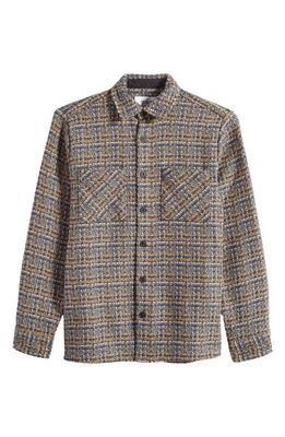 Wax London Whiting Check Overshirt in Charcoal