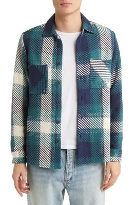 Wax London Whiting Plaid Overshirt in Green
