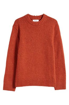 Wax London Wilde Donegal Wool Blend Sweater in Rust Red