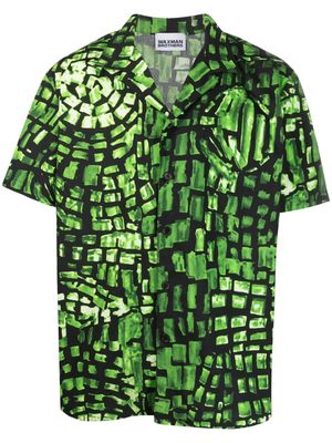 Waxman Brothers graphic-print cotton shirt - Green