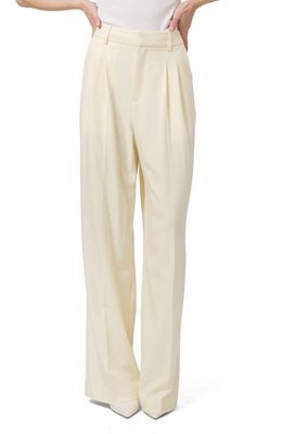 WAYF Pleated Trousers in Butter