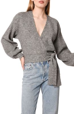 WAYF Sterling Wrap Sweater in Charcoal