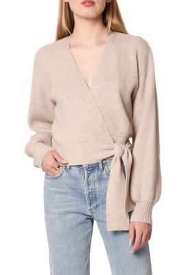 WAYF Sterling Wrap Sweater in Oatmeal