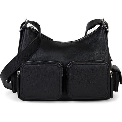 WE-AR4 The Cargo Leather Crossbody Bag in Black