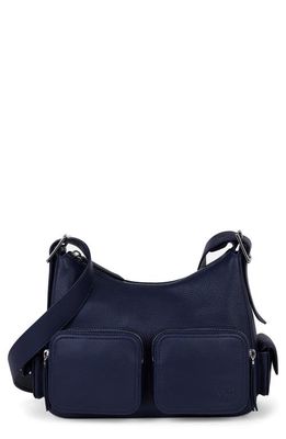 WE-AR4 The Cargo Leather Crossbody Bag in Navy