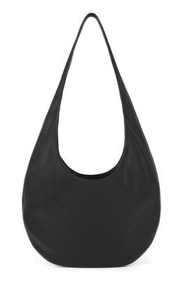 WE-AR4 The H Leather Hobo Bag in Black