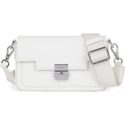 WE-AR4 The Retro Leather Crossbody Bag in Optic White 