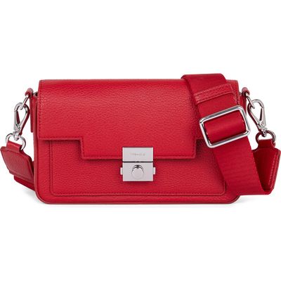 WE-AR4 The Retro Leather Crossbody Bag in Red 