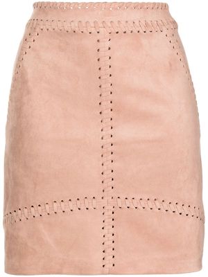 We Are Kindred Camilla hand-stitched mini-skirt - Pink
