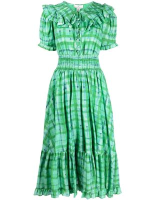 We Are Kindred Chloe check-pattern midi dress - Green