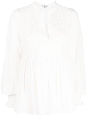 We Are Kindred Marybeth smocked blouse - White