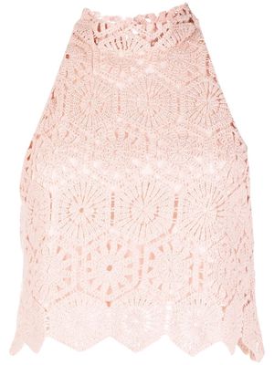 We Are Kindred Viola crochet cropped top - Pink
