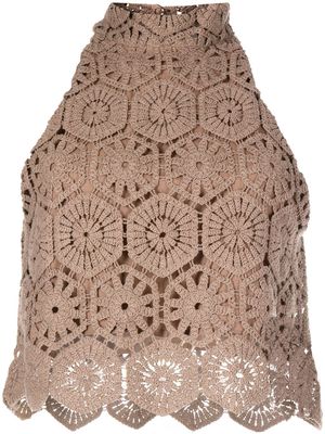 We Are Kindred Viola sleeveless crochet top - Brown