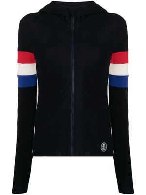We Norwegians stripe-intarsia zip-up hoodie - Blue