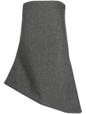 We11done asymmetric wool dress - Grey