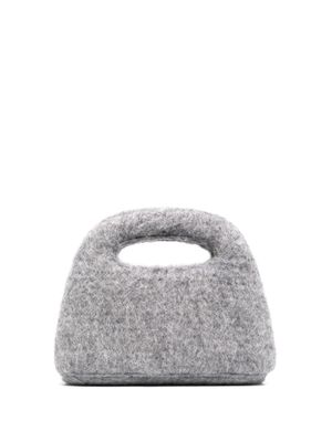 We11done cut-out shearling tote bag - Grey