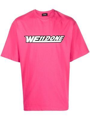 We11done graphic-print cotton T-Shirt - Pink