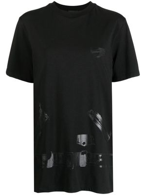 We11done graphic-print round-neck T-shirt - Black